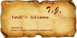 Tatár Julianna névjegykártya